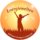Logo von Energiewelten mit einer silhouettierten Person, die die Arme ausbreitet, umgeben von einem orangefarbenen Hintergrund.